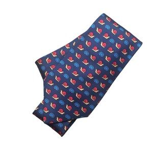 HERMES Snail Patterned Silk Tie